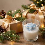 Snowflake Frost Scented Glass Candle | Perfume Candles for Home Decor | Candles for Home Decoration Fragrance