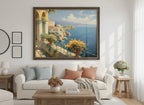 Amalfi Coast Balcony View Framed Poster Print | Classic Scenery Wall Decor