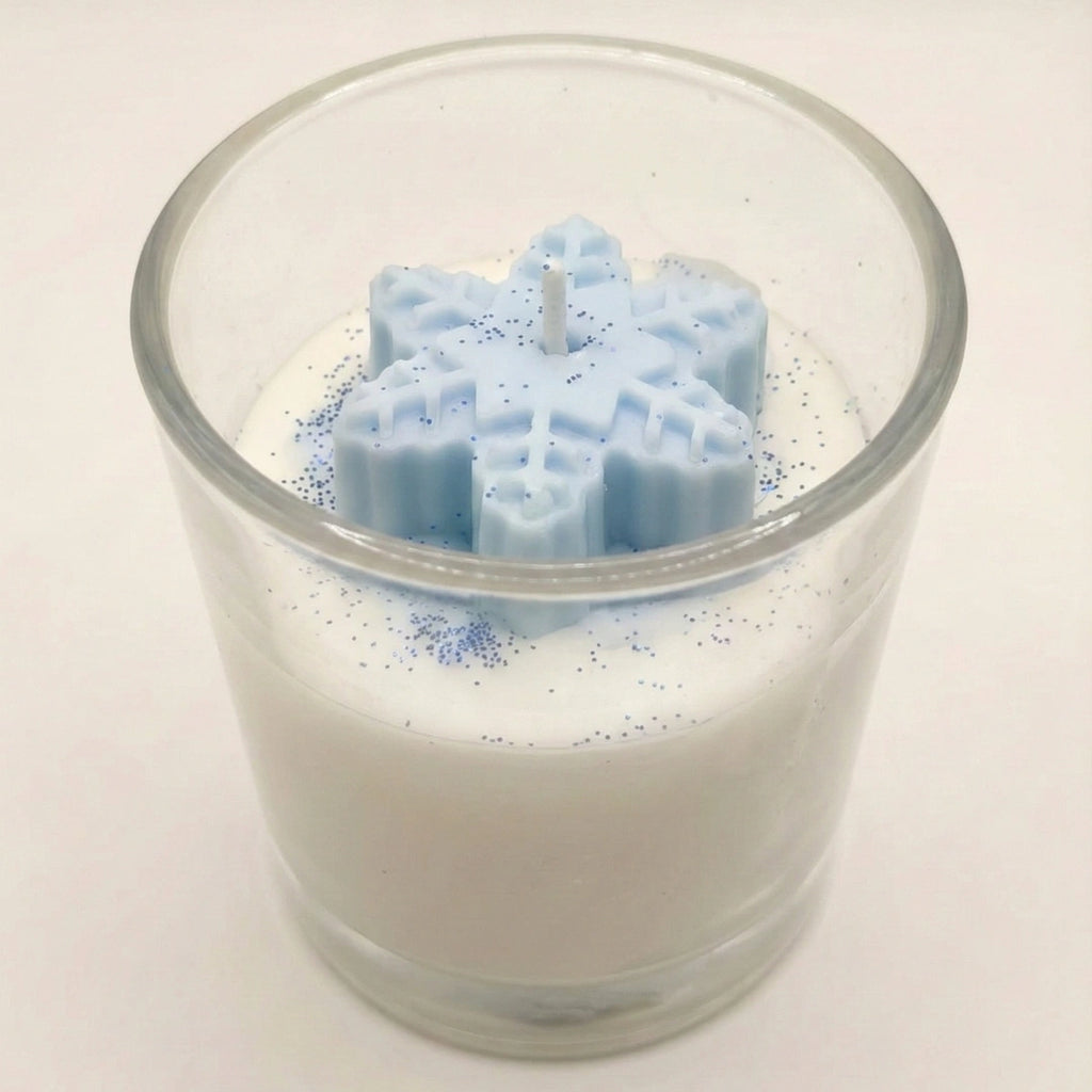 Snowflake Frost Scented Glass Candle | Perfume Candles for Home Decor | Candles for Home Decoration Fragrance