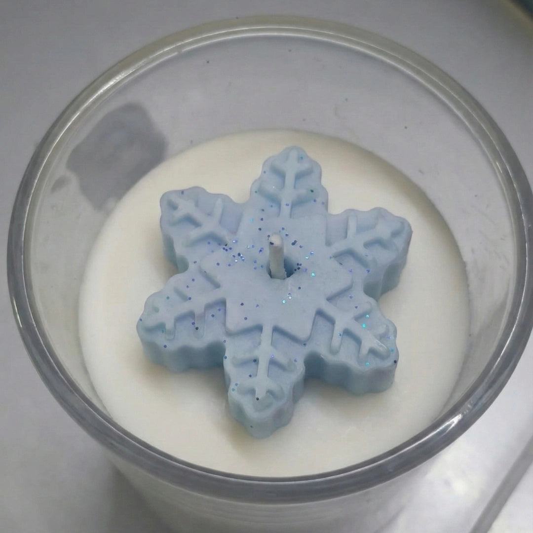 Snowflake Frost Scented Glass Candle | Perfume Candles for Home Decor | Candles for Home Decoration Fragrance