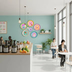 Retro Cocktail Wall Plate Decor Set of 6 | Fun Kitchen & Bar Cart Art