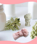 Handmade White Floral Soy Wax Candle – Flower-Shaped Decorative Candle