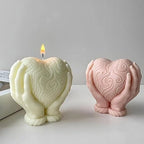 Lavender Scented Heart in Hand Shaped Candles–Scented Candle for Home Decoration, Aromatherapy Candle Gifts Baskets for Valentine’s Day Anniversary Christmas, and Thanksgiving