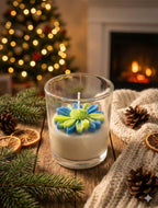 Ocean Bloom Daisy Designer Glass Candle – Premium Soy Wax Scented Candle for Home Décor & Gifting