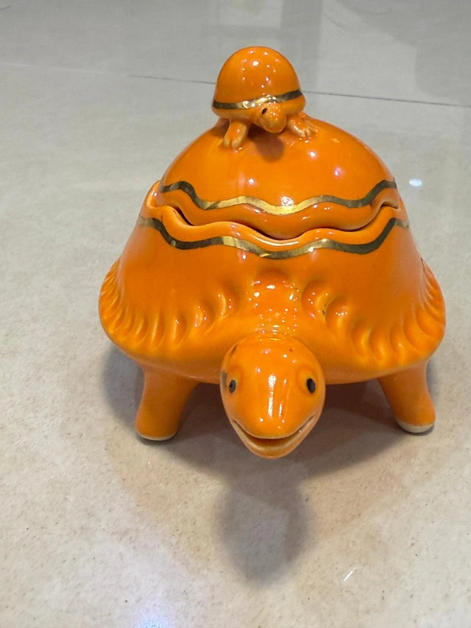 Prosperity Turtle – Hand-Painted Clay Jewelry Box