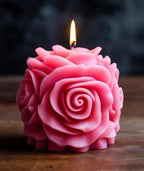 Rose Candle I 3D Flower Basket Cylindrical Candles I Special for Valentine's Day I for Handmade Ornament Chocolate, Cake Décor