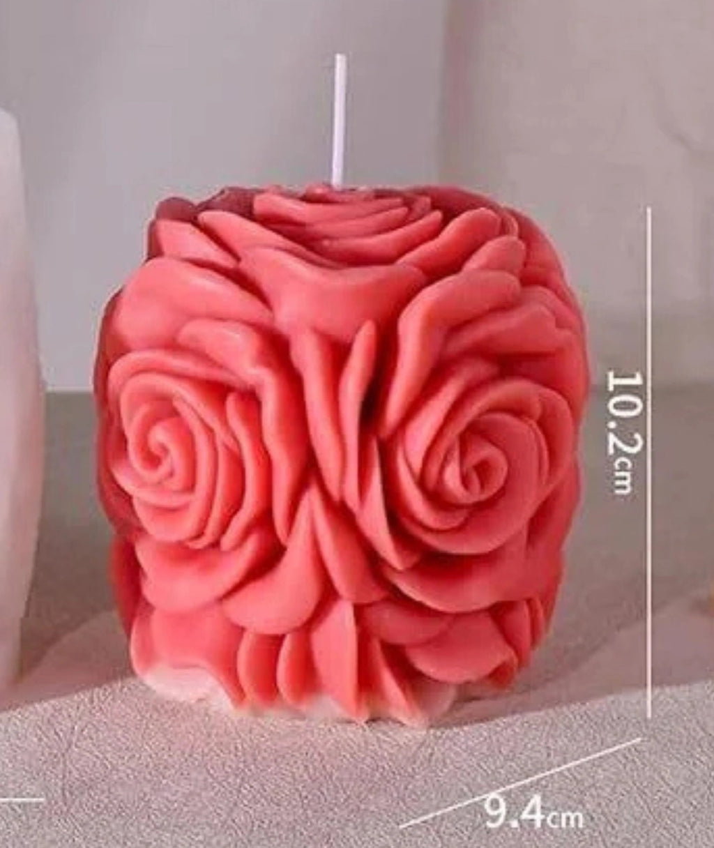 Rose Candle I 3D Flower Basket Cylindrical Candles I Special for Valentine's Day I for Handmade Ornament Chocolate, Cake Décor