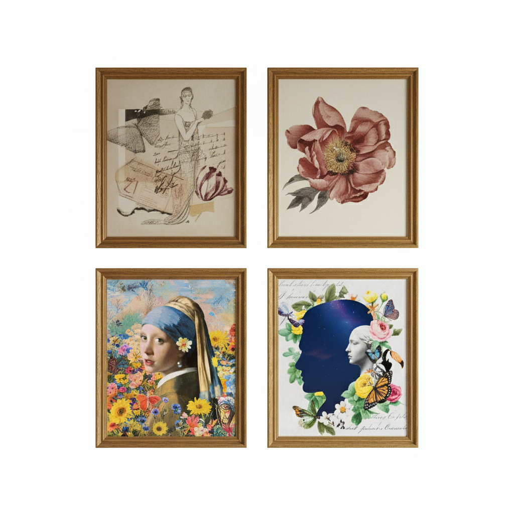 Abstract Floral, Vintage & Surreal Prints for Dining Room/Gallery Wall