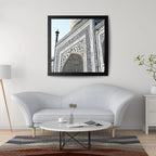 Taj Mahal Calligraphy Wall Art – 2x4 ft Mughal Architecture Close-Up Canvas | Intricate Marble Inlay Detailing | Made in India