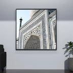 Taj Mahal Calligraphy Wall Art – 2x4 ft Mughal Architecture Close-Up Canvas | Intricate Marble Inlay Detailing | Made in India