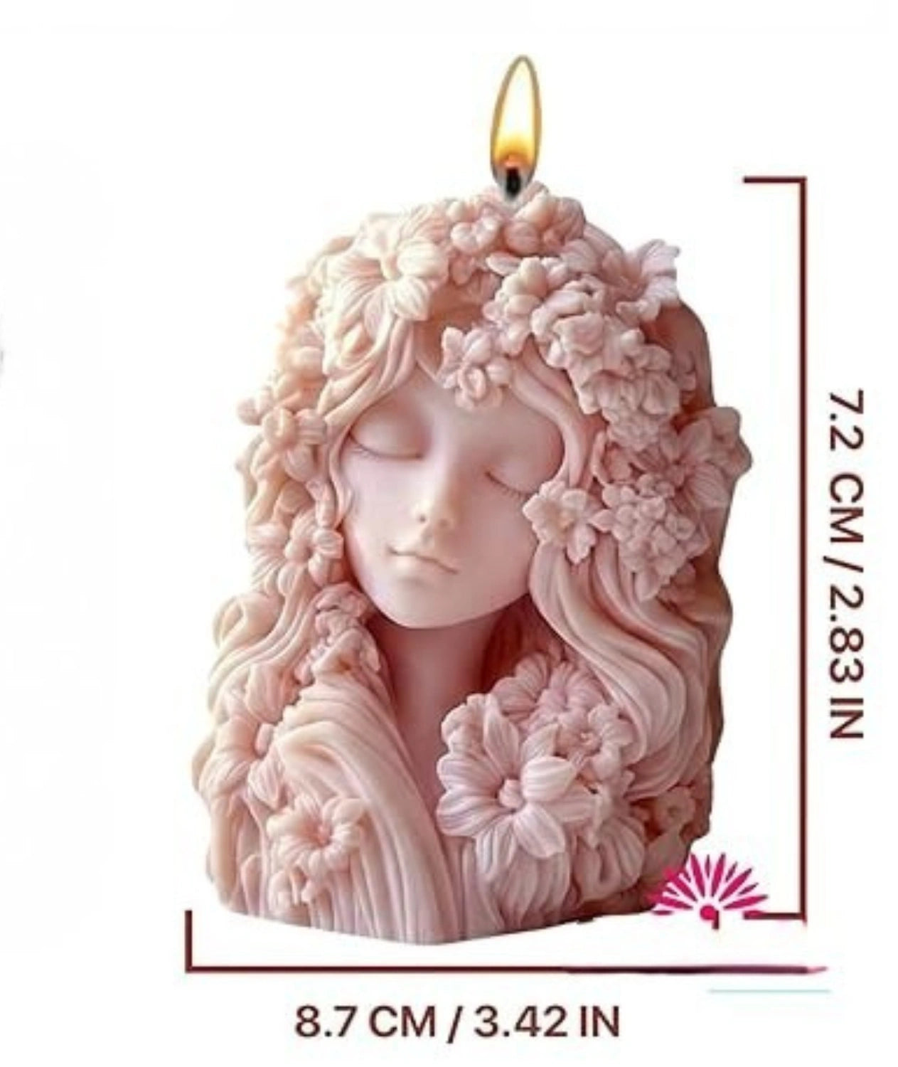 Woman Face Flower Candle for Home Decoration, Aromatherapy Candle Gifts Baskets for Valentine’s Day Anniversary Christmas, and Thanksgiving