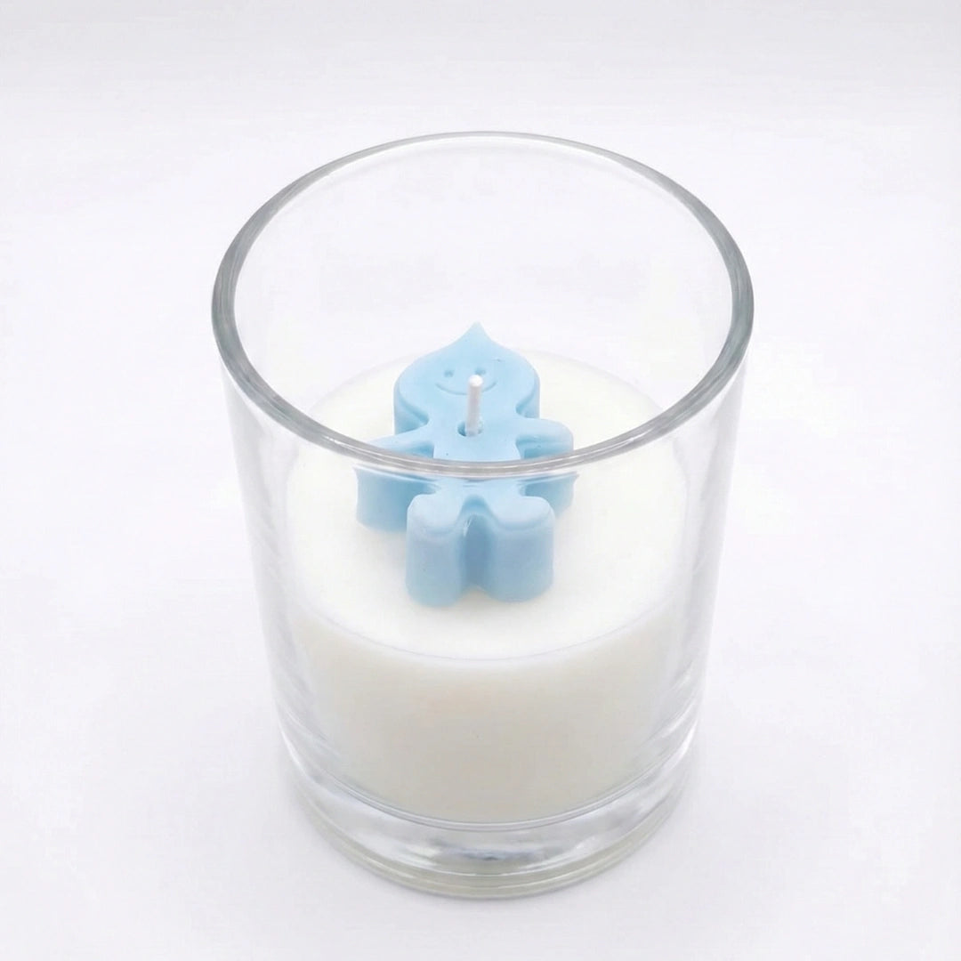 Gingerbread Frost Designer Glass Candle – Premium Soy Wax Scented Candle for Christmas Décor & Gifting